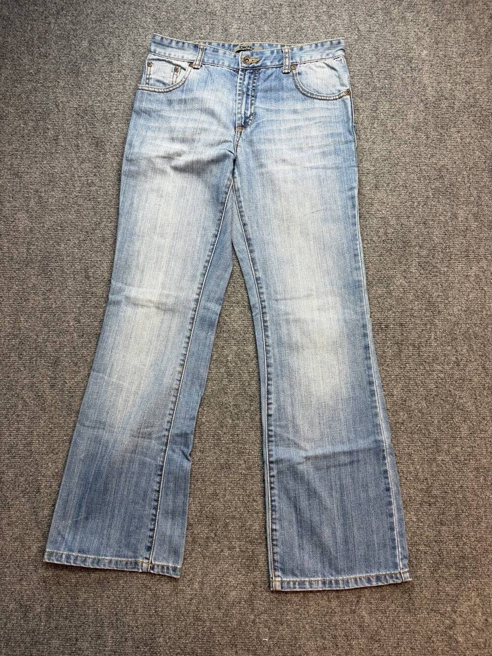 Y2K DKNY Women’s Flare Jeans Size 16 Light Wash Stretch Denim Mid Rise